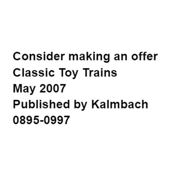 Classic Toy Trains May 2007 Bedroom Track Plan Lionel Postwar Biggest Locomotive - Picture 2 of 4